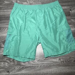 PGA Tour Originals Men's Swim Shorts Trunks Pockets Green Size Large